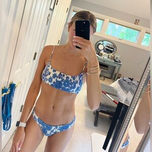 Triangl Mica smocked floral bikini